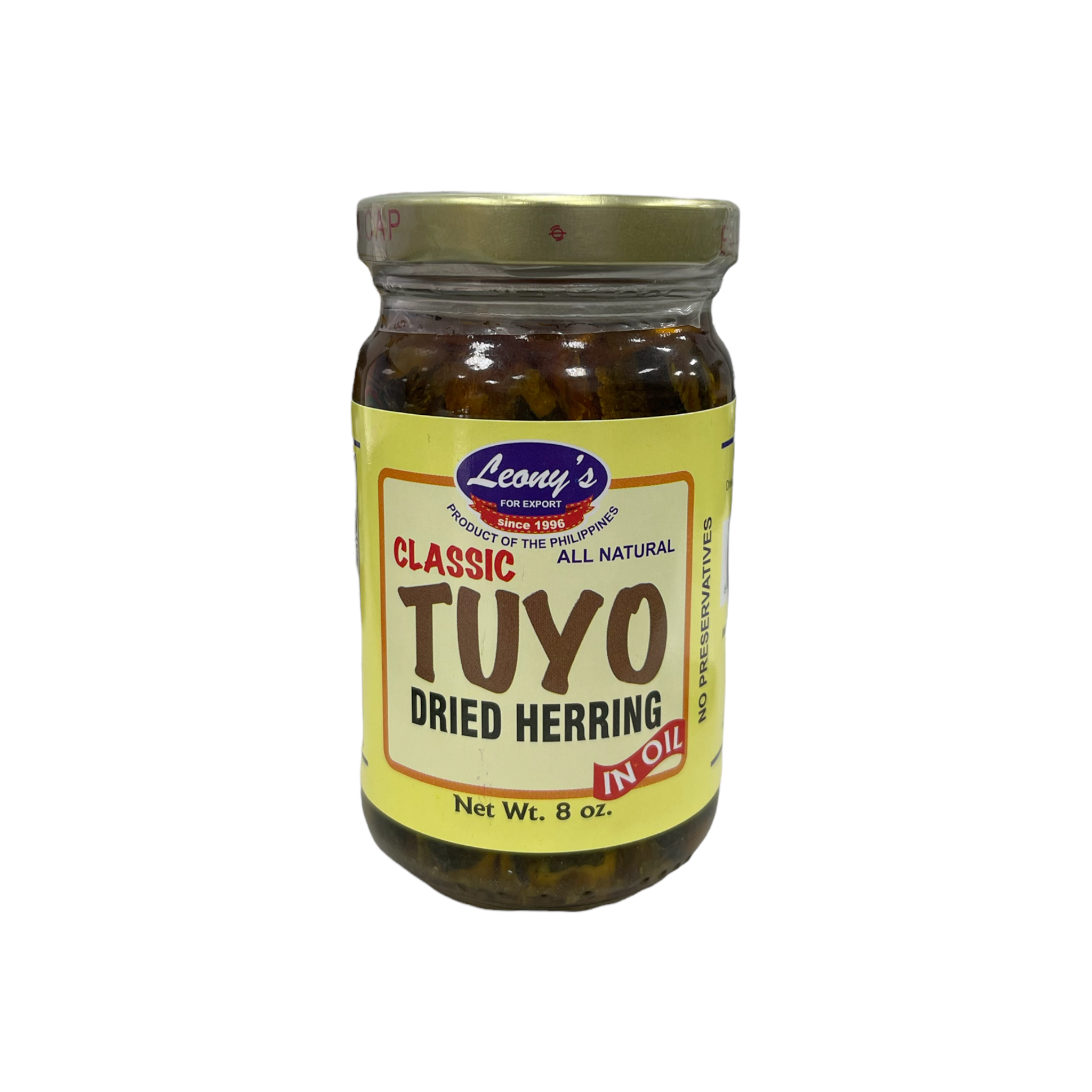 Leony's Dried Herring in Oil Classic 8oz Pinoy Ako Store
