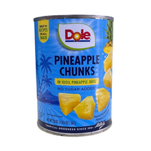 Load image into Gallery viewer, Dole Pineapple Chunks in 100% Pineapple Juice 20 oz (567 g)
