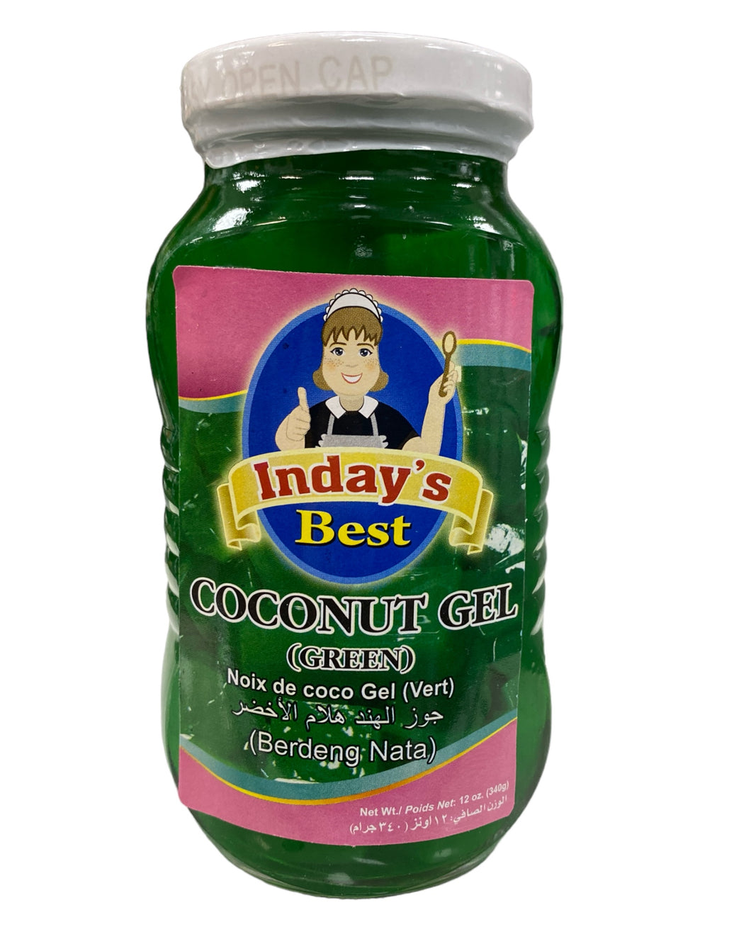 Inday's Best Coconut Gel (Nata de Coco) - Green Small 120z