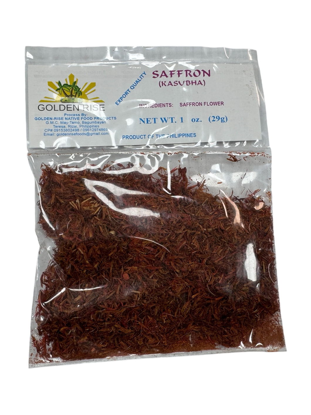 Golden Rise Saffron (Kasubha) 1 oz (29 g)