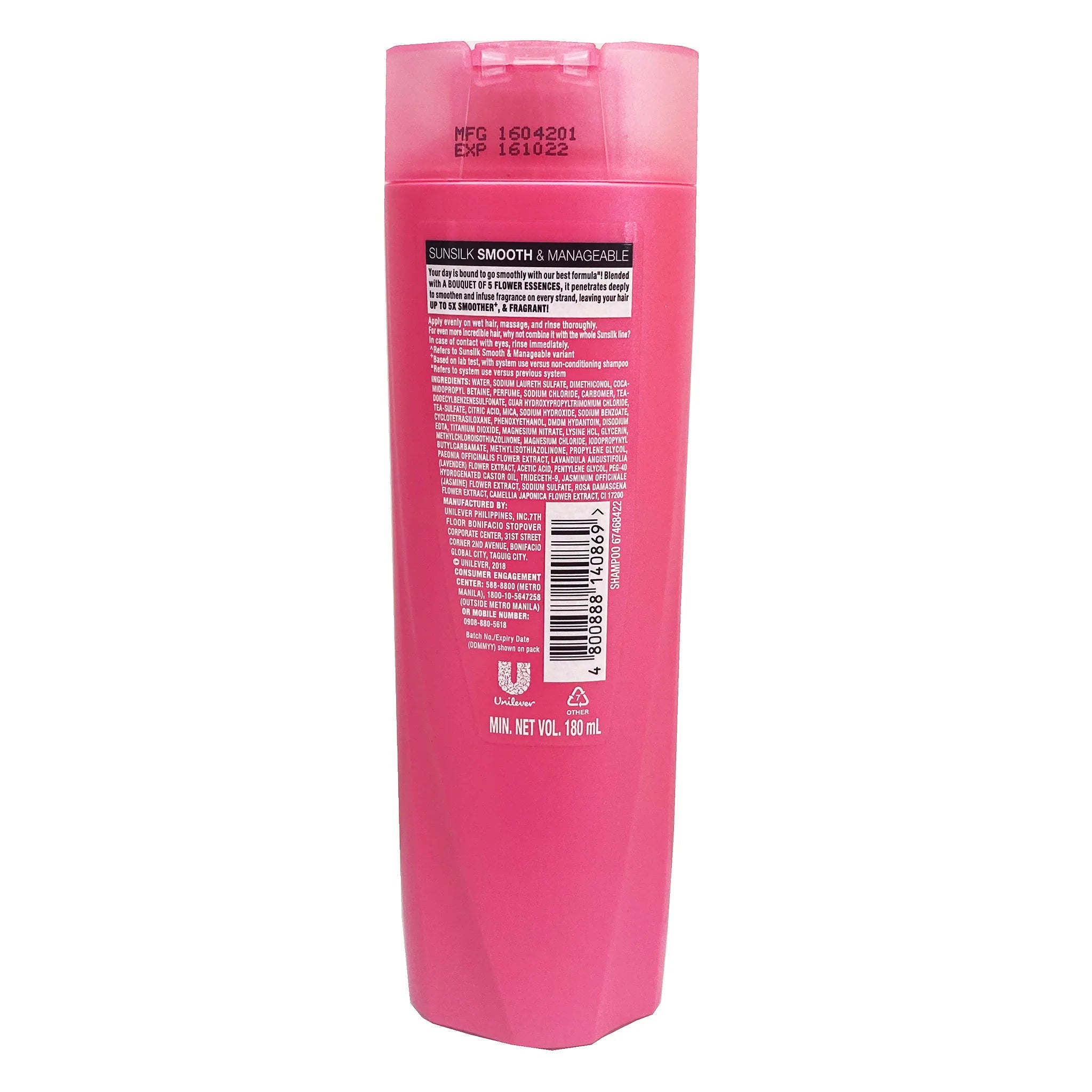 Sunsilk Smooth and Manageable Shampoo Pink 180ml Pinoy Ako Store