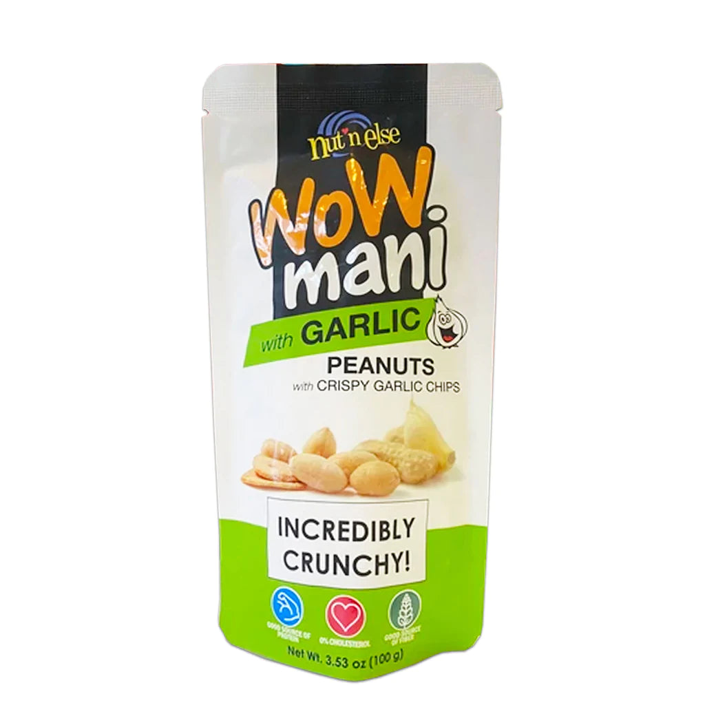 Wow Mani Peanuts With Crispy Garlic Chips 100g