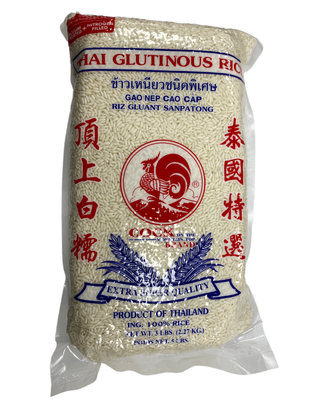 Cock Brand Thai Glutinous Rice 5lbs.