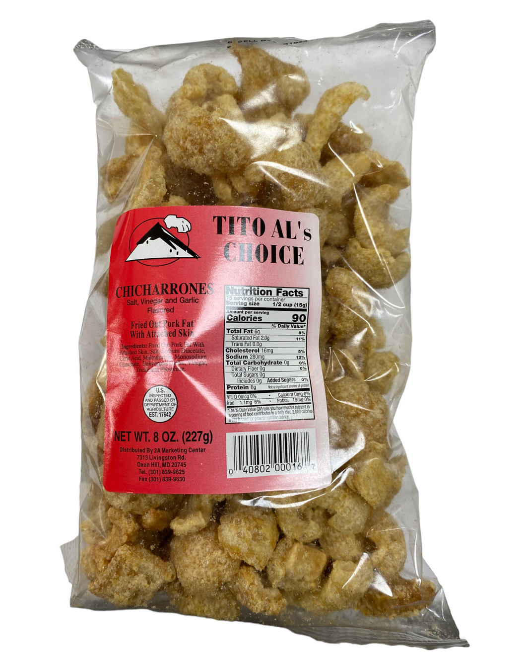 Tito Al’s CHOICE Salt, Vinegar & Garlic) RED 8oz.